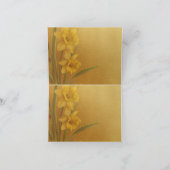 Daffodil Blume and Bud Wedding Dankeschön Karte (Innenseite)