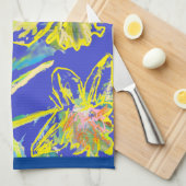 Daffodil Blume Blumenfrühling Wasserfarbe Tee Geschirrtuch (Viertel Falte)