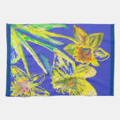 Daffodil Blume Blumenfrühling Wasserfarbe Tee Geschirrtuch (Horizontal)