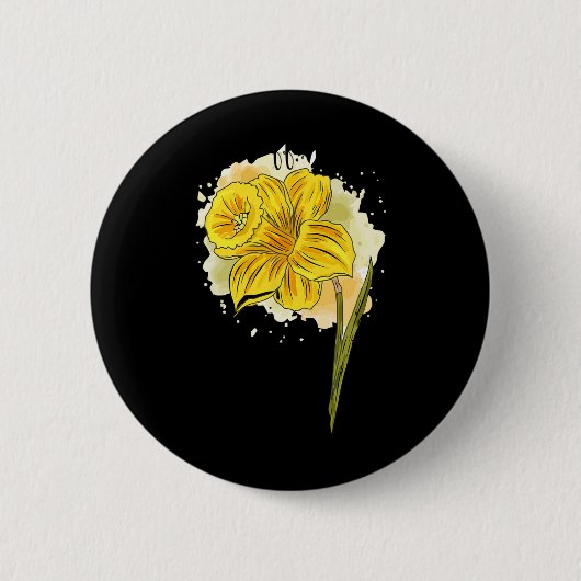 Daffodil Blume Blumenfrühlings-Ostern Da Button (Vorderseite)