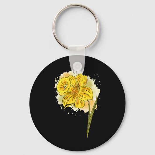 Daffodil Blume Blumenfrühlings-Ostern Da Schlüsselanhänger (Vorderseite)