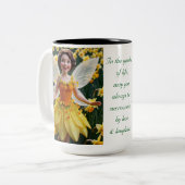 Daffodil Blume Fairy Zweifarbige Tasse (Vorderseite Links)