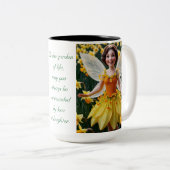 Daffodil Blume Fairy Zweifarbige Tasse (VorderseiteRechts)