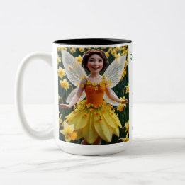 Daffodil Blume Fairy Zweifarbige Tasse