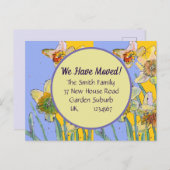 Daffodil Blume neue Adresse Postkarte Wir bewegen (Vorne/Hinten)