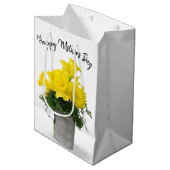 Daffodil Bouquet Muttertag Mittlere Geschenktüte (Vorderseite Schrägansicht)