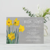 Daffodil Bridal Dusche Einladungen (Stehend Vorderseite)