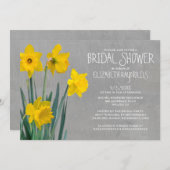 Daffodil Bridal Dusche Einladungen (Vorne/Hinten)