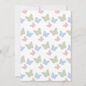 Daffodil Butterfly Bee Floral Baby Dusche Einladung (Rückseite)