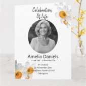 Daffodil Celebration of life Program Karte (Gelbe Blume)