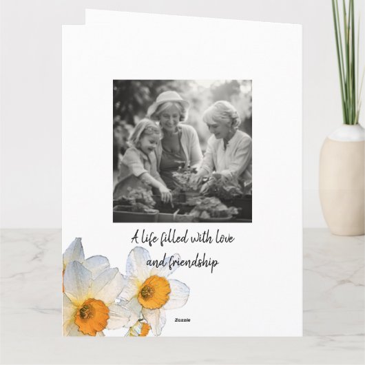 Daffodil Celebration of life Program Karte (Rückseite)