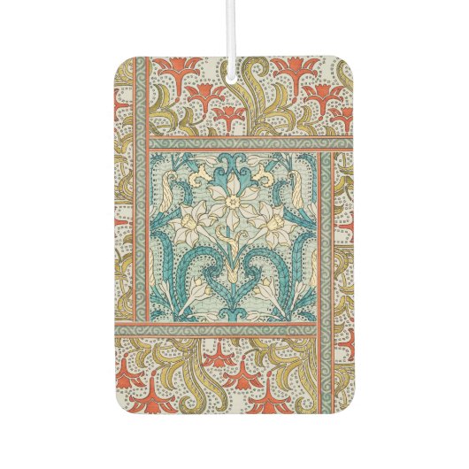 Daffodil chintz art nouveau Blume Wallpaper Autolufterfrischer (Vorderseite)