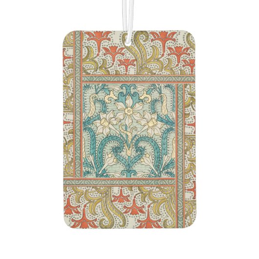 Daffodil chintz art nouveau Blume Wallpaper Autolufterfrischer (Rückseite)