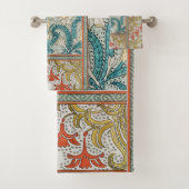 Daffodil chintz art nouveau Blume Wallpaper Badhandtuch Set (Insitu)