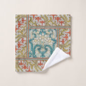 Daffodil chintz art nouveau Blume Wallpaper Badhandtuch Set (Waschlappen)