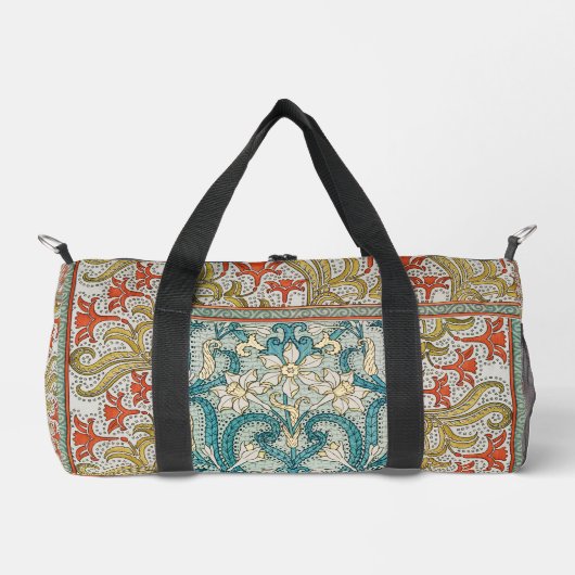 Daffodil chintz art nouveau Blume Wallpaper Duffle Bag (Vorderseite)