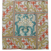 Daffodil chintz art nouveau Blume Wallpaper Duschvorhang (Vorderseite)
