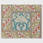 Daffodil chintz art nouveau Blume Wallpaper Geschenkpapier (Flach)