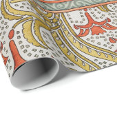 Daffodil chintz art nouveau Blume Wallpaper Geschenkpapier (Rolleneckpunkt)