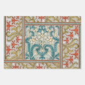 Daffodil chintz art nouveau Blume Wallpaper Geschenkpapier Set (Vorderseite)