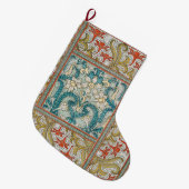 Daffodil chintz art nouveau Blume Wallpaper Großer Weihnachtsstrumpf (Vorderansicht (hängend))