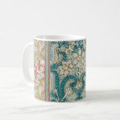 Daffodil chintz art nouveau Blume Wallpaper Kaffeetasse (Vorderseite Links)