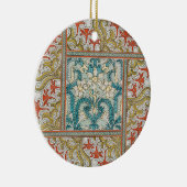 Daffodil chintz art nouveau Blume Wallpaper Keramik Ornament (Rechts)