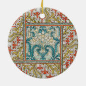 Daffodil chintz art nouveau Blume Wallpaper Keramik Ornament (Hinten)