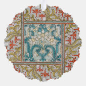 Daffodil chintz art nouveau Blume Wallpaper Ornament Karte (Rückseite)