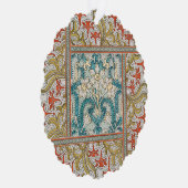 Daffodil chintz art nouveau Blume Wallpaper Ornament Karte (Rechts)