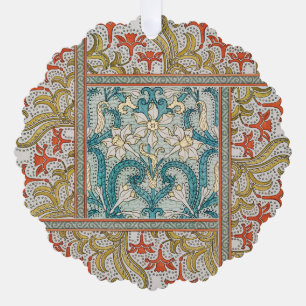 Daffodil chintz art nouveau Blume Wallpaper Ornament Karte