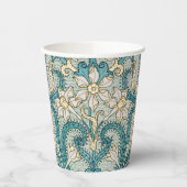 Daffodil chintz art nouveau Blume Wallpaper Pappbecher (Links)