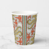 Daffodil chintz art nouveau Blume Wallpaper Pappbecher (Rechts)