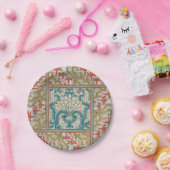 Daffodil chintz art nouveau Blume Wallpaper Pappteller (Party)