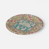 Daffodil chintz art nouveau Blume Wallpaper Pappteller (Schrägansicht)