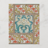 Daffodil chintz art nouveau Blume Wallpaper Postkarte (Vorderseite)