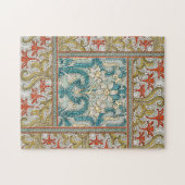 Daffodil chintz art nouveau Blume Wallpaper Puzzle (Horizontal)