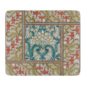 Daffodil chintz art nouveau Blume Wallpaper Schneidebrett (Vorderseite)