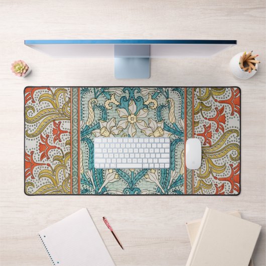 Daffodil chintz art nouveau Blume Wallpaper Schreibtischunterlage (Büro 1)