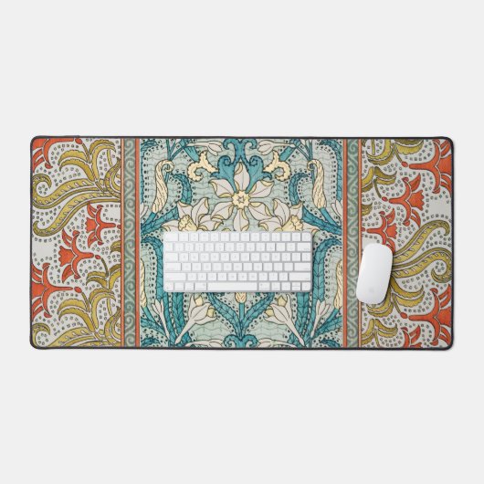 Daffodil chintz art nouveau Blume Wallpaper Schreibtischunterlage (Tastatur & Maus)