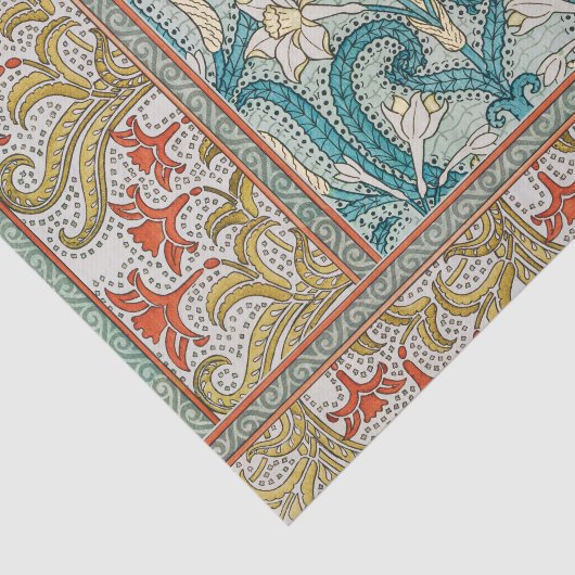 Daffodil chintz art nouveau Blume Wallpaper Seidenpapier (Ausschnitt)