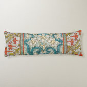 Daffodil chintz art nouveau Blume Wallpaper Seitenschläferkissen (Rückseite)