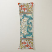 Daffodil chintz art nouveau Blume Wallpaper Seitenschläferkissen (Vorderseite Vertikal)