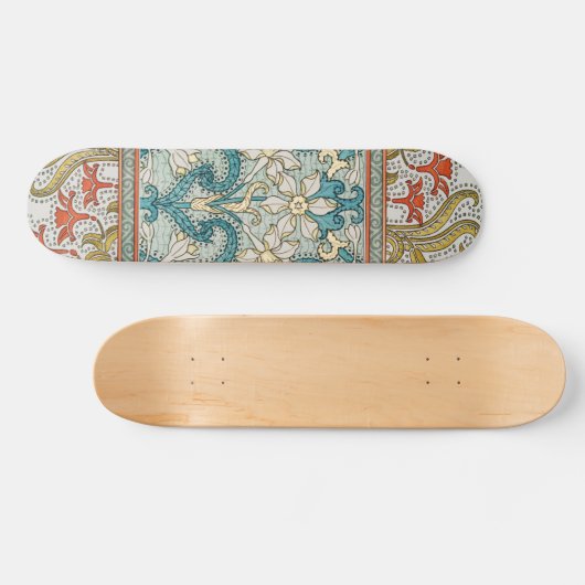 Daffodil chintz art nouveau Blume Wallpaper Skateboard (Horizontal)