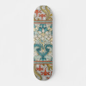 Daffodil chintz art nouveau Blume Wallpaper Skateboard (Vorne)