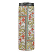 Daffodil chintz art nouveau Blume Wallpaper Thermosbecher (Rückseite)