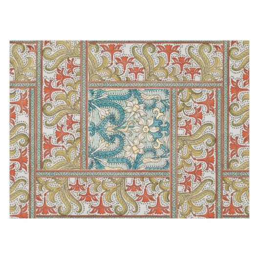 Daffodil chintz art nouveau Blume Wallpaper Tischdecke (Vorderseite (Horizontal))