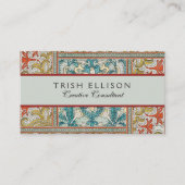 Daffodil chintz art nouveau Blume Wallpaper Visitenkarte (Vorderseite)