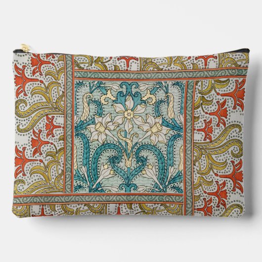 Daffodil chintz art nouveau Blume Wallpaper Zubehörtasche (Vorderseite)