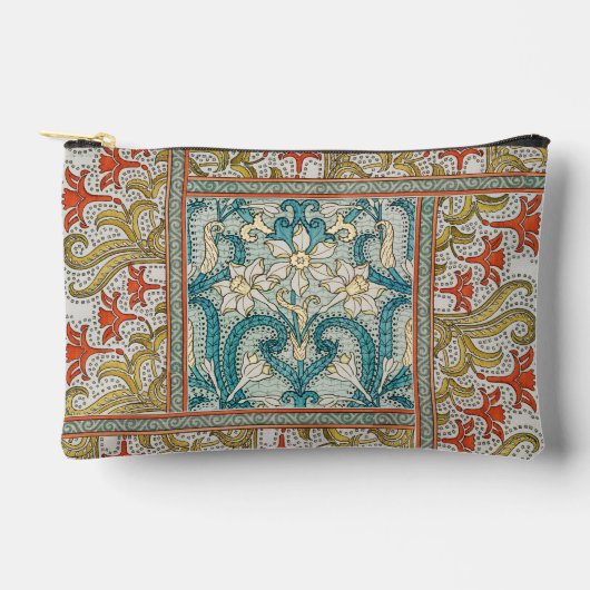 Daffodil chintz art nouveau Blume Wallpaper Zubehörtasche (Vorderseite)